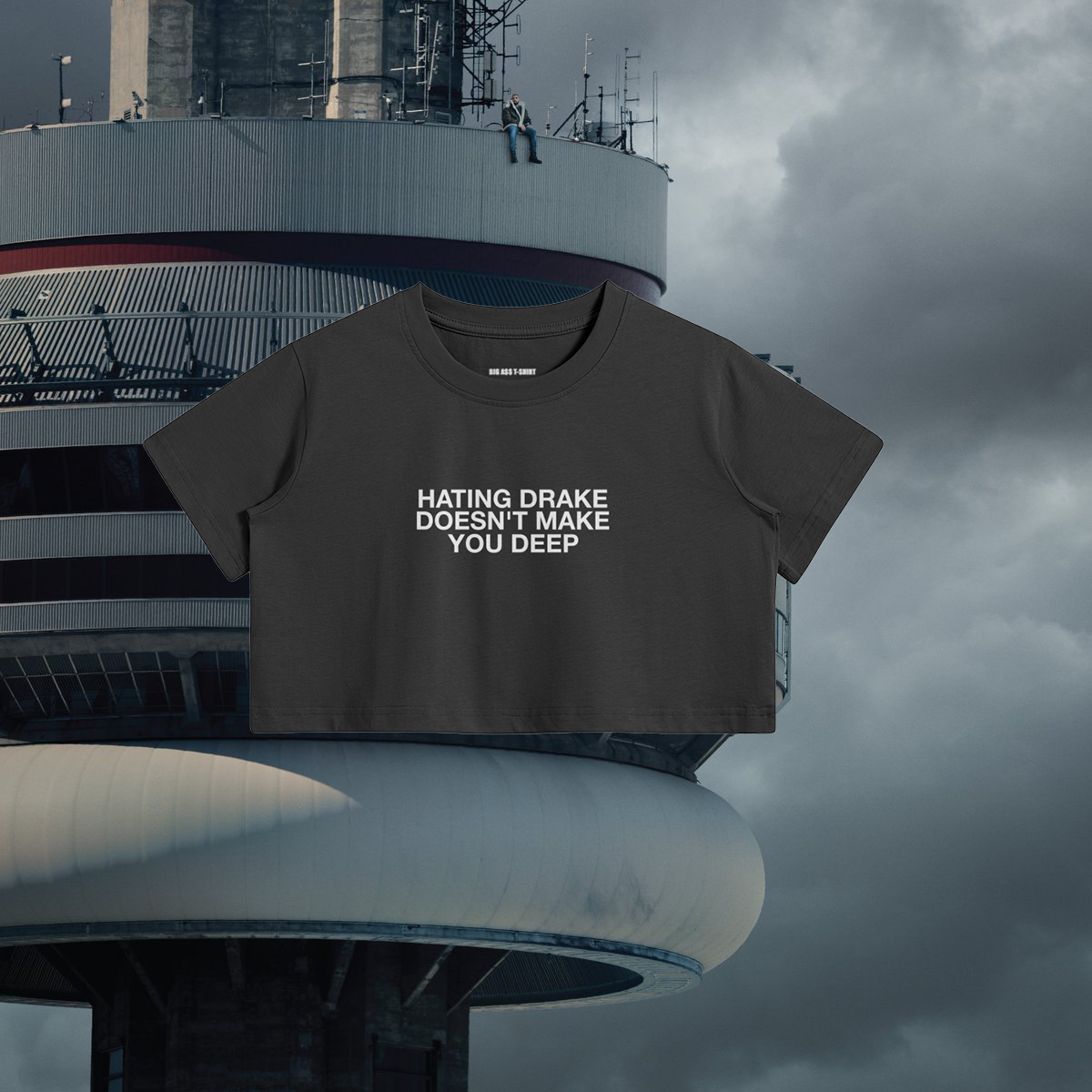 Black Lil' Drake Hater Crop Top